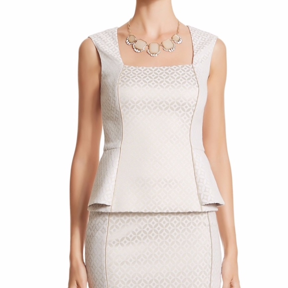 White House Black Market Tops - WHBM Jacquard Sleeveless Top